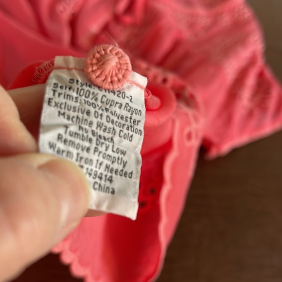 🧡Beautiful Coral colored Johnny Was Top - Picture 8 of 10